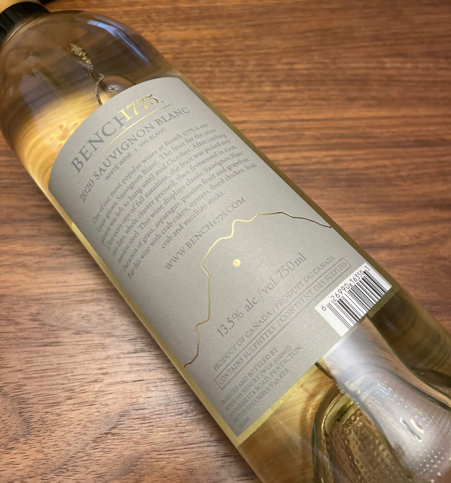 Bench 1775 Sauvignon Blanc White Wine, 75 cl, Okanagan Valley, Canada BC VQA